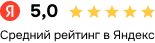 Средний рейтинг в Яндекс